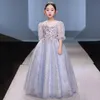 Vintage Princess Flower Girls Lace Off-Shoulder Special Ocn For Weddings Sequined Ball Gown Kids Pageant Gowns Communion Dresses 403