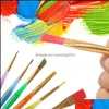 Painting Supplies Arts Crafts Gifts Home Garden Wholesale 6 Sticks Transparent Diy Children Watercolor Brush Colorf Rod Paintin Dh6Mo