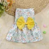 Dog Apparel Floral York Clothes For Small Dogs Beach Dress Spring Puppy Party Dresses Summer Cat Skirt With Super Bowknot