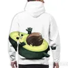 Heren Hoodies Sweatshirts Mens sweatshirt voor vrouwen grappige avocado vs alien print casual hoodie streatwearmen's