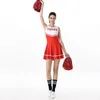 Costume a tema Sexy cheerleader ragazza uniforme liceo Cheer Glee donne costumi cheerleader vestito operato da cosplay