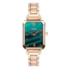 Armbanduhr rechteckige Blue Watch Mode Luxus Edelstahl Womens Top Marke Einfache Quarz Frauen Uhren Bulk Artikel Großhandelwristwat