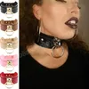 Harajuku Goth Choker Ожерелье Sexy PU Кожаный панк-воротник Бондаж Choker Gothic Ювелирные изделия вечеринка Ожерелье Аксессуары Лучший подарок