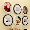 5-12 Inch Round P Frame Modern Wooden Wall Mounted Picture Frame Creative Wall Art Craft Home Decoration For Gift