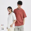 ZODF Spring Summer Washed Solid T Shirts For Man Loose Unisex 310gsm Cotton Heavy Weight Soft TShirt Brand Tops HY0064 220622