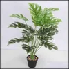 70cm Long Turtle Back Leaves Konstgjorda Växter Bröllop Garden Office El Party Holiday Decoration Fake Green Plant DIY Drop Leverans 2021 Dec