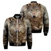 Racing Jackets Men's Animal Leopards 3D Printed Jacket Fashion Trend Thickened Bomber Motorcycle Off-road Cotton Lined Top 5XLRacing