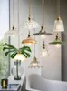 Hanglampen Japanse retro vintage messing glazen lichten E27 LED GOUD LOOt Hangende lamp Decor