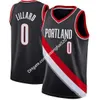 2021 uomini Damian 0 Maglie Lillard CJ 3 McCollum Clyde Drexler Carmelo Anthony Basketball Edition ha guadagnato città Black White High Q City Red Black