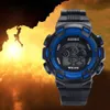 Montres de sport Date d'alarme Date LED Mode 30m Étanche Silicone Bandwardes Bracelet Horloge Digital Montre