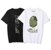 Women's and Men's T-shirts Cotton Loose Summer Camo Breathable Multi-functional High Street Trend Joint Named T-shirt Ape
