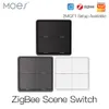 4 Gang Tuya Zigbee Wireless Control 12 Scene Switch Switch Push Button Controller Scenario Powered Automation for Tuya Devices220R