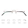 Cadres de lunettes de soleil de la mode Frame de verres à vis de métal rétro sans vis Roundfashion