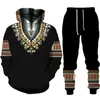 Men's Tracksuits African Dashiki Hoodie/Suit Men's Casual 3D Printed Ethnic Style Sweatshirt Pants Set Men/Women Folk-Custom Streetwear Tracksuit 220826