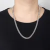 Kedjor Minimalistiska mäns ursprungliga silverhalsband klassiker 6.5mm kubansk kedja 925 Sterling födelsedagsfest mode juvelrychains sidn22