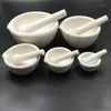 Lab Supplies 1PCS DIA 60mm 80mm 100mm 130mm 160mm Porcelain Mortar And Pestle White Mixing Grinding Bowl Set