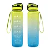 Tritan Material Water Bottle With Time Marker Leakproof Bottle For Fitness Sports Motivational Water Bottle With Time Marker 220425