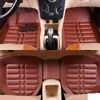 حصيرة أرضية السيارة Universal لـ Renault Kadjar Koleos Megane Laguna Fluence Captur Latitude Car Leather Leather Mat Carpet Liner H220415