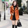 Зимняя одежда Короткие шерстяные пальто Женщины Корейский осенний шерстяной Пальто Мода Двухбортская куртка Элегантная смесь
