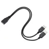 USB 2.0 1 Female To 2 Male Y Splitter Cables Data Sync Charging Extension Cable
