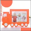 Creative Cartoon Train Picture Frame Children And Babies For Table Plastic 7 Inch Frames Wall Hanging Drop Delivery 2021 Modings Arts Craft