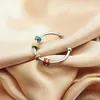 Stainless Steel Spinning Bead Anxiety Spinner Ring for Women Anxiety Relief Fidget Anti Stress Rings 0619006