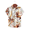 Homens de verão Luxury Designer Hawaiian Camisa Retro 3D Cat Fashion Beach camisa de manga curta camisa enorme camisa homens camisa masculina y220411