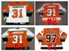 Volantini vintage Maglia da hockey retrò JOHN LeCLAIR ERIC DESJARDINS PELLE LINDBERGH RICK TOCCHET Bobby Clarke PETER FORSBERG Eric Lindros JEREMY ROENICK