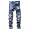 Dsigner Mens Jeans Pantalones 편지 스타 Hoel Fashion Jean for Pant Hip Hop High Street Camo 바지 Pantalones American Fighter Vaqueros Black Blue Casa Vaqueros