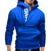 Vêtements de sport Mode Hommes Sweats À Capuche Printemps Automne Survêtement De Sport Vêtements D'extérieur Mâle Manteaux Fermeture Éclair Inclinée Sweats De Sport M-5XLGym