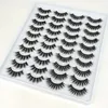 20 paires 3d vison faux cils cils livre livre naturel faux lash long maquillage extension des cils pour la beauté