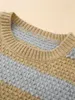 Maglione con spalle cadenti a blocchi di colore per bambini piccoli SHE01