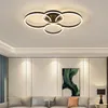 마스터 침실 LED 검은 천장 조명 현대 단순한 거실 램프 북유럽 창조적 인 성격 네트 레드 로맨틱 객실 고정