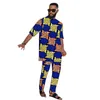 Men's Tracksuits African Festive Men's Sets Half Sleeve Tops With Elastic Waist Pants Nigerian Style Wedding Costume CustomizedMen's