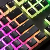 PBT OEM 108 klawiszy Pudding nasadki na klawisze do przełącznika Cherry MX klawiatura mechaniczna RGB klawiatury dla graczy niebieski/czarny/brązowy/czarny 220427