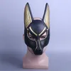 Mısır Anubis Cosplay Yüz Maskesi Kurt Başı Çakal Hayvan Masquerade Props Party Cadılar Bayramı Fantezi Elbise Top 2208123677647