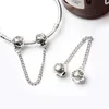 925 Sterling Silver Dangle Charm New Alloy Charm Star Love Heart Chain Beads Bead Fit Pandora سوار سوار سوار المجوهرات DIY