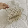 Evening Bags Mini Pearl Bag Women Handmade Beaded Fashion Banquet Party Crossbody Shopping Pure Color BucketEvening