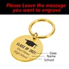 Класс подарков на выпускной в 2022 г. Оригинальный бревень Бесплатный гравюр персонализированный подарок для студента средней школы в колледже Master Key Ring