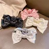 Satin Bow Hair Claws Clamps Women Girls Korean Elegant Hair Clip Solid Color Large Hairpin Barrettes Styling Tool Hair Accessories