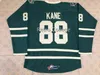 Thr London Knights # 88 Patrick Kane Green Hockey Jersey Вышивка сшитая вышивка настроить любое число и название майки