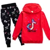 100170cm Tiktok tiktok enfants 039s pull à capuche pantalon 2 pièces ensemble ph159512451609