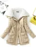Fitaylor Winter Cotton Coat Women Slim Snow Outwear Medile Long Wadded Jacket Tick Cotton Padded Warm Cotton Parkas L220730