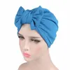 베레트 패션 여성 BIG BOW 터번 모자 머리 장식 매듭 보닛 화학 모발 캡 소프트 스노우 햇 버레츠 프로 레스 22