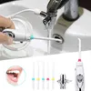 Grifo Irrigador oral Agua Dental Flosser Jet portátil Floss Cepillo de dientes Irrigación SPA Dientes Limpieza de dientes 6pcs Boquilla 220510