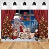 Frohe Weihnachten Dekor Fotografie Hintergrund Santa Claus Baby Portrait Foto Booth Hintergrund Geschenke Foto Studio Fotocall