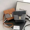 Einkaufstaschen Retro Plaid Bag Damenmode Online Celebrity One Shoulder Slung Bucket Bag 220331