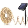 Strings Solar Powered 5M 150LED Strip Light Outdoor RGB 2835 Flexible Lighting Ribbon Tape Waterproof LED Backlight Garden DecorLED