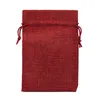 Подарочная упаковка 1PC Linen Jute Back Bag Bag Burlap Sucder Wackages для свадебных подарков.