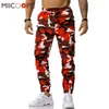 Calça masculina de algodão puro harém marca de várias cores camuflagem de camuflagem militar cargo tático corredor de calças com bolsos 220827